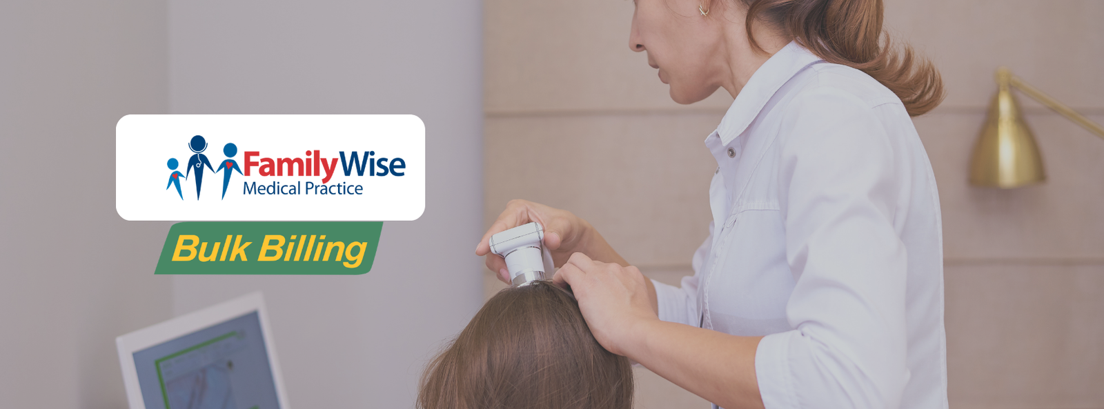 Skin Checks Bella Vista – doctor performing a professional skin examination using a dermatoscope at FamilyWise Medical Practice offering bulk billing skin checks in Bella Vista.